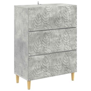 vidaXL Armoire à tiroirs Gris béton 66 x 34 5 x 90 cm