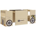 vidaXL Table et chaises enfant 3 Pièces Véhicule tout-terrain MDF