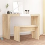 vidaXL Tabouret de toilette Chêne sonoma 70x35x45 cm Bois d'ingénierie