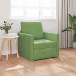 vidaXL Canapé-lit avec coussin Vert clair 74 x 77 x 81 cm Velours