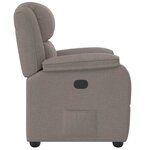 vidaXL Fauteuil inclinable Taupe Tissu