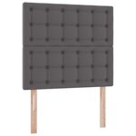 vidaXL Lit de Rangement Gris 100 x 200 cm Cuir synthétique
