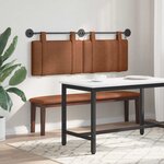 vidaXL Tête de lit suspendue Marron PU antique