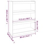 vidaXL Bibliothèque/Séparateur de pièce Blanc 80x30x103 5cm Pin massif