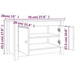 vidaXL Armoire à chaussures 70x38x45 5 cm Bois de pin massif