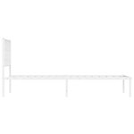 vidaXL Cadre de lit métal sans matelas et tête de lit blanc 100x190 cm