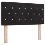 Lit Box Spring vidaXL avec Matelas Noir 100x200 cm Velours