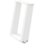 vidaXL Pieds de table basse en U 2 pièces Blanc 28 x (42-43) cm Acier