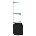 vidaXL Cages à tomates avec sacs à plantes 6 Pièces 116 cm acier et PP