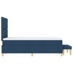 vidaXL Lit à Ressorts avec Matelas & Banc Bleu 120x190 cm Tissu