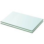 vidaXL Panneaux d'étagère 2 Pièces Verre Transparent 20 x 25 cm
