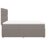vidaXL Sommier à lattes de lit avec matelas Taupe 140x190 cm Tissu