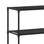 vidaXL Support de rangement de toilette à 3 niveaux Noir 53x28x169 cm