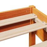 vidaXL Cadre de lit sans matelas cire marron 200x200cm bois pin massif
