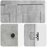 vidaXL Armoire sous évier de salle de bain Gris béton