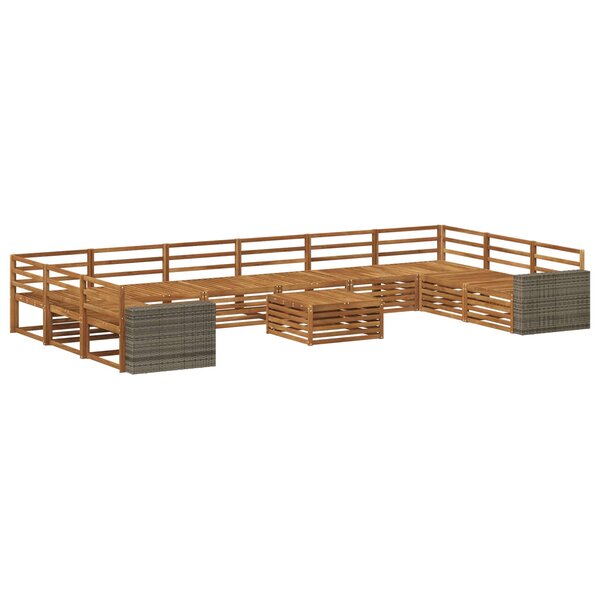 vidaXL Ensembles de canapés 11 pc Bois d'Acacia Massif
