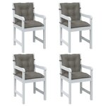 vidaXL Coussins de chaise à dossier bas lot de 4 gris foncé mélangé