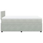 vidaXL Sommier à lattes de lit et matelas Gris clair 120x200cm Velours