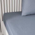 Drap housse - 90 x 190 cm uni - Denim