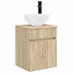 vidaXL Meuble de lavabo mural Chêne Sonoma 39 x 35 x 63 cm