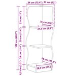 vidaXL Étagère d'angle Chêne Sonoma 34 x 33 x 102 cm Bois d'ingénierie