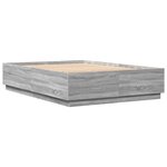 vidaXL Cadre de lit sonoma gris 140x200 cm bois d'ingénierie