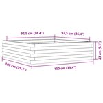 vidaXL Jardinière 100x100x23 cm bois de pin imprégné