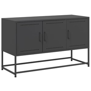 vidaXL Meuble TV noir 100 5x39x60 5 cm acier