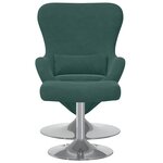 vidaXL Fauteuil œuf 2 Pièces Vert foncé 63 x 73 x 90 cm Velours