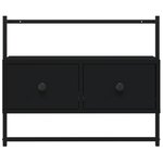 vidaXL Meuble TV mural noir 60 5x30x51 cm bois d'ingénierie