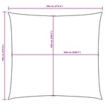 vidaXL Voile de parasol tissu oxford carré 7x7 m vert foncé