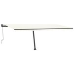 vidaXL Auvent automatique avec capteur de vent et LED 600x300 cm Crème