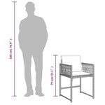 vidaXL Ensemble à manger de jardin et coussins 7 Pièces gris clair rotin