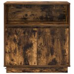 vidaXL Buffet avec LED Chêne Fumé 71x34 5x75 cm Bois d'ingénierie