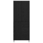 vidaXL Haut Armoire avec tiroir 2 Pièces Chêne noir Bois d'ingénierie