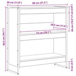 vidaXL Bibliothèque Chêne Fumé 80 x 30 x 155 cm Bois d'ingénierie