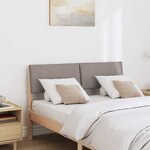 vidaXL Tête de lit capitonnée Taupe 120 cm Pin massif