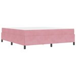 vidaXL Cadre de lit avec matelas Rose et blanc 180 x 200 cm Velours