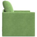 vidaXL Canapé-lit avec coussin Vert clair 74 x 77 x 81 cm Velours