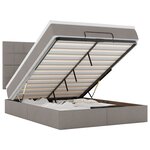 VidaXL Cadre de lit ottoman avec matelas taupe 140x190 cm tissu