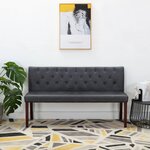 vidaXL Banc 148 5 cm Gris Similicuir daim