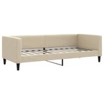 vidaXL Lit de jour avec gigogne et tiroirs sans matelas crème 80x200cm
