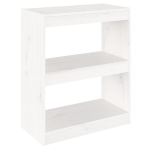 vidaXL Bibliothèque/Séparateur de pièce Blanc 60x30x71 5 cm Pin massif