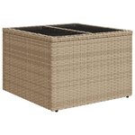 vidaXL Salon de jardin avec coussins 7 Pièces beige résine tressée