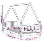 vidaXL Cadre de lit pour enfant 90x190 cm Bois de pin massif