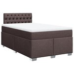 vidaXL Sommier à lattes de lit avec matelas Marron foncé 120x200 cm