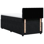 vidaXL Sommier à lattes de lit avec matelas Noir 90x200 cm Velours