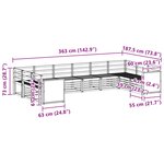 vidaXL Ensemble de canapés d'extérieur 7 pc Naturel