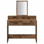 vidaXL Coiffeuse Bois Ancien 100 x 41 x 140 cm Bois d'ingénierie