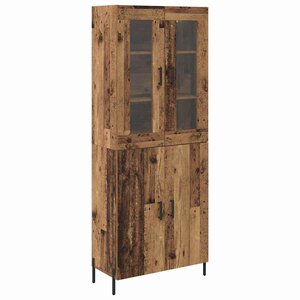 vidaXL Haut Armoire Bois Ancien 69 5 x 34 x 180 cm Bois d'ingénierie